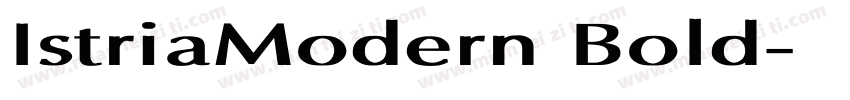 IstriaModern Bold字体转换